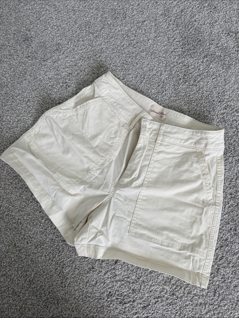 Cream Women's Casual Pocket Shorts